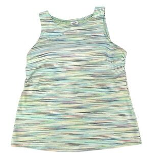 Lands' End Striped UPF 50 Tankini Top